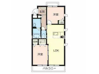 クラネイアI・II(2LDK/2階)の間取り写真