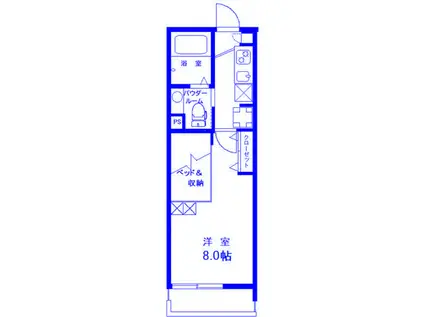 MY STYLE 氷川参道(1K/2階)の間取り写真