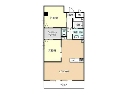 幸和ハイツ(2LDK/2階)の間取り写真