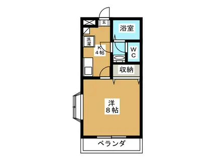 MIYOSHI V(1K/2階)の間取り写真