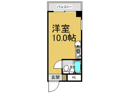 ツインズ1991(ワンルーム/5階)の間取り写真