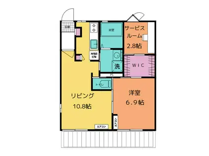 コスモハイツ(1SLDK/1階)の間取り写真