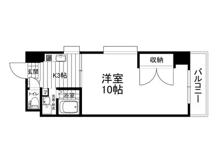 プレリュード海田(1K/6階)の間取り写真