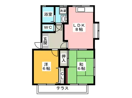 カノヴェーラ新江古田(2LDK/2階)の間取り写真