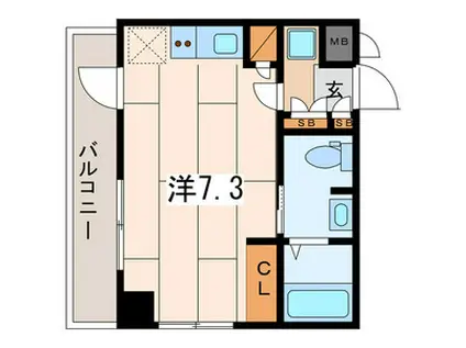 横浜翠葉ビルディング1(ワンルーム/7階)の間取り写真