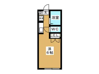 ハイツイースト(ワンルーム/1階)の間取り写真