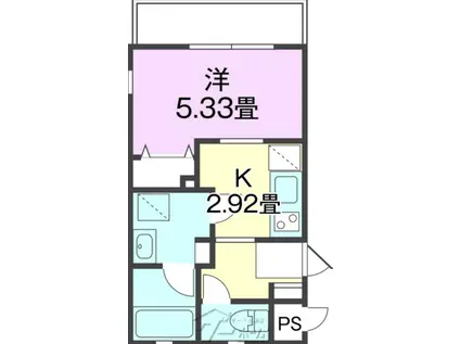 RA.KI.A(1K/1階)の間取り写真