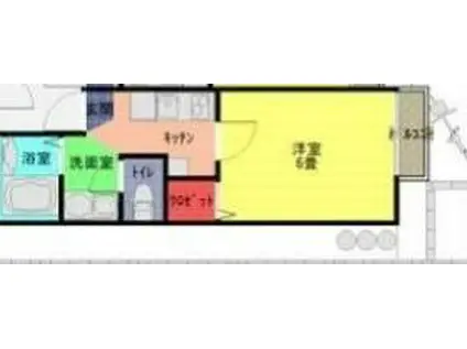 アークプレイス春日部(1K/2階)の間取り写真