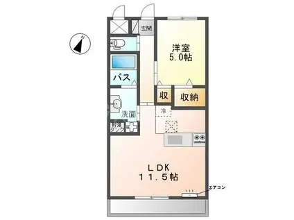 フェアリーガーデン(1LDK/2階)の間取り写真