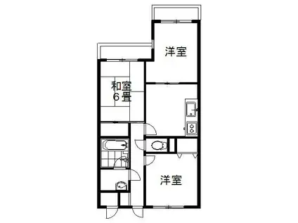アゼリア豊島園(2LDK/3階)の間取り写真