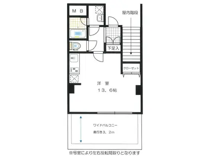 パークリッジ三田(ワンルーム/2階)の間取り写真