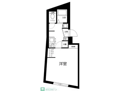 KI-FLAT永福町(1K/3階)の間取り写真