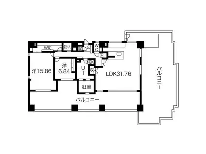AREX丸の内(2LDK/13階)の間取り写真