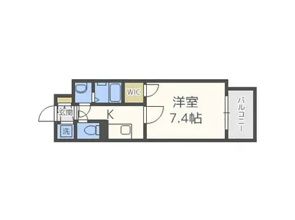 エスリード中之島クロスゲート(1K/5階)の間取り写真