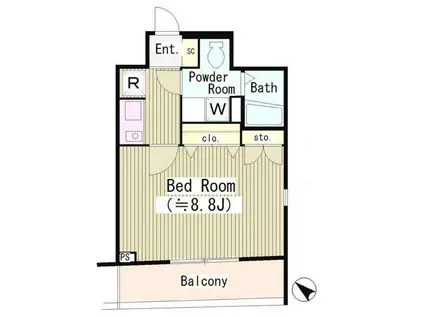 UTA HOUSE ユータハウス(1K/3階)の間取り写真