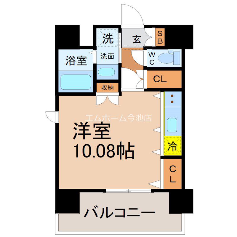 INSPIRATION(1K/5階)の間取り写真