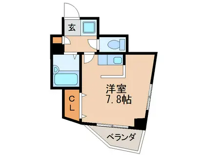 イシダハイム(ワンルーム/4階)の間取り写真