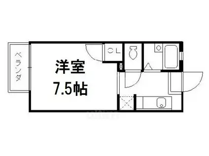 BAUMEMON(1K/1階)の間取り写真