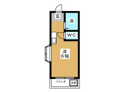 レジデンス目黒(ワンルーム/2階)の間取り写真