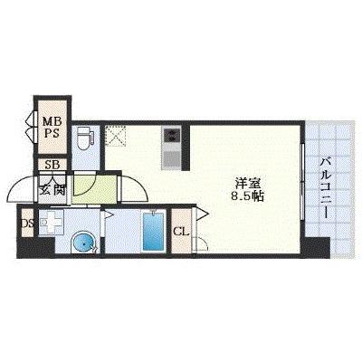 GREENTRAILPARK NISHIGAWA(1K/6階)の間取り写真