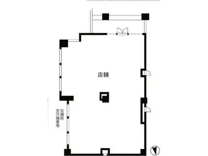 立川昭和記念公園パーク・ホームズ 店舗(ワンルーム/1階)の間取り写真