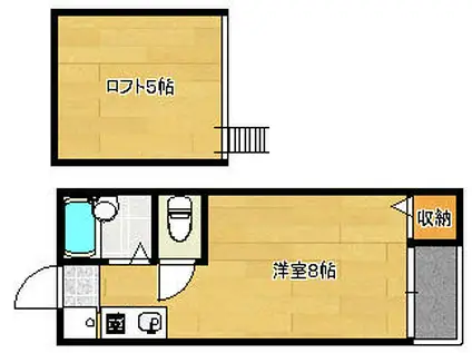 ジェイズ駅南(ワンルーム/2階)の間取り写真