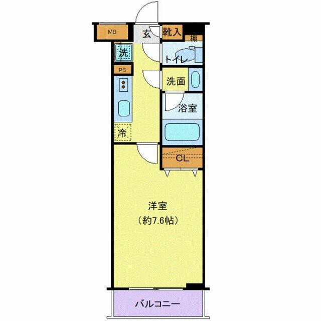 クレヴィスタ板橋志村(1K/2階)の間取り写真