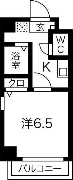 万宝マンション(1K/4階)の間取り写真