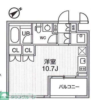 大田西馬込レジデンス(ワンルーム/1階)の間取り写真