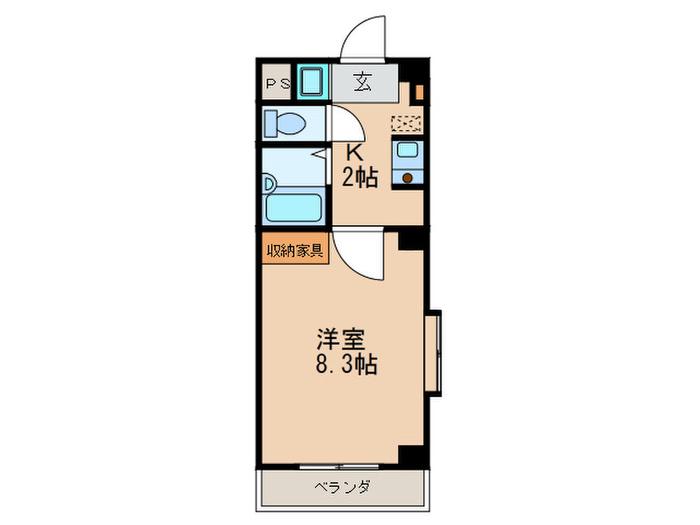 プレセンテ北千種(1K/2階)の間取り写真