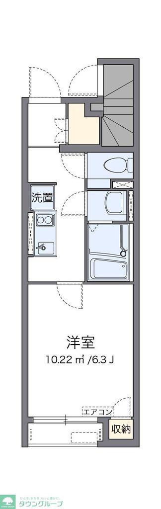 クレイノKAGOHARAII(1K/1階)の間取り写真