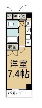 グラントゥルース板橋本町(1K/4階)の間取り写真