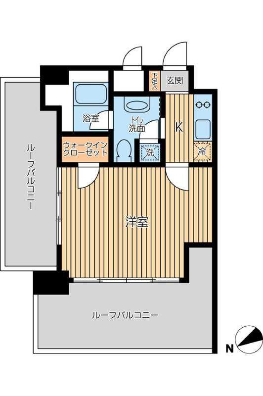 プラティーク清澄白河(1K/7階)の間取り写真