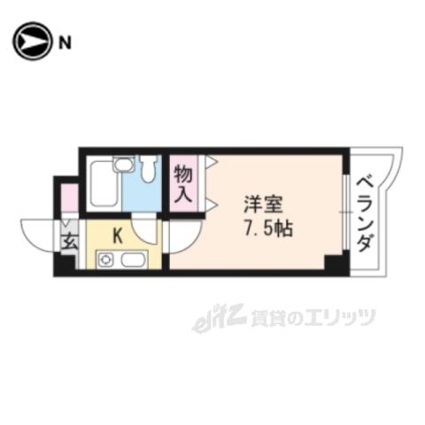 四ノ宮コート(1K/3階)の間取り写真