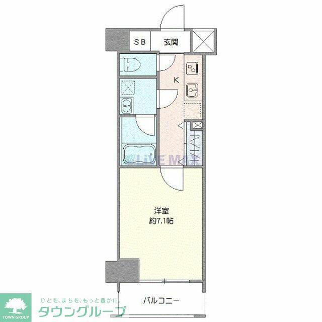クレヴィスタ板橋西台(1K/5階)の間取り写真