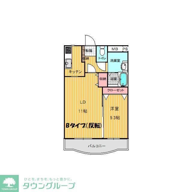 ポラリス(1LDK/2階)の間取り写真