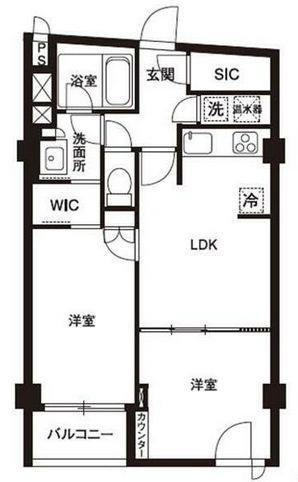 アーバンパーク代官山I(2LDK/1階)の間取り写真