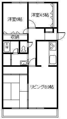 チュリス曙(3LDK/1階)の間取り写真
