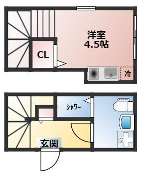 メゾン赤羽(ワンルーム/1階)の間取り写真