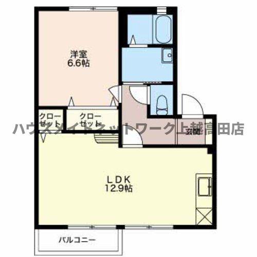 アペックス(1LDK/2階)の間取り写真
