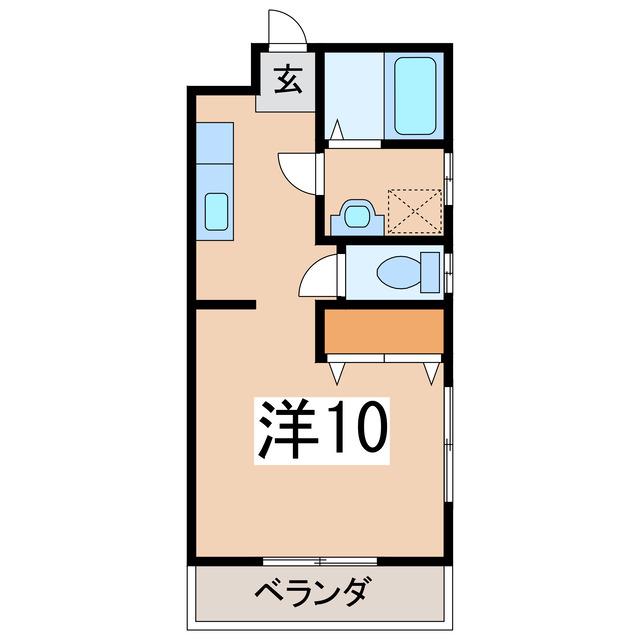 フジパレス塩川C(ワンルーム/1階)の間取り写真