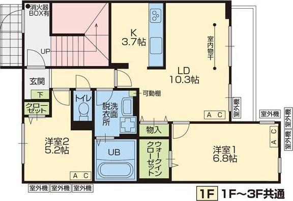 グラッド原木(2LDK/3階)の間取り写真