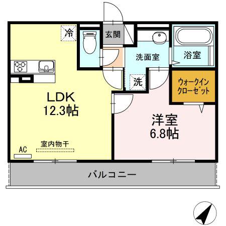 森テラス(1LDK/2階)の間取り写真
