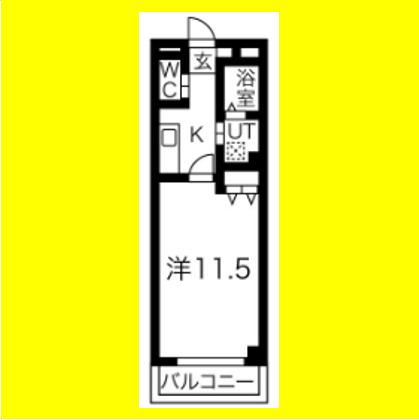 オラシオン南町(1K/7階)の間取り写真