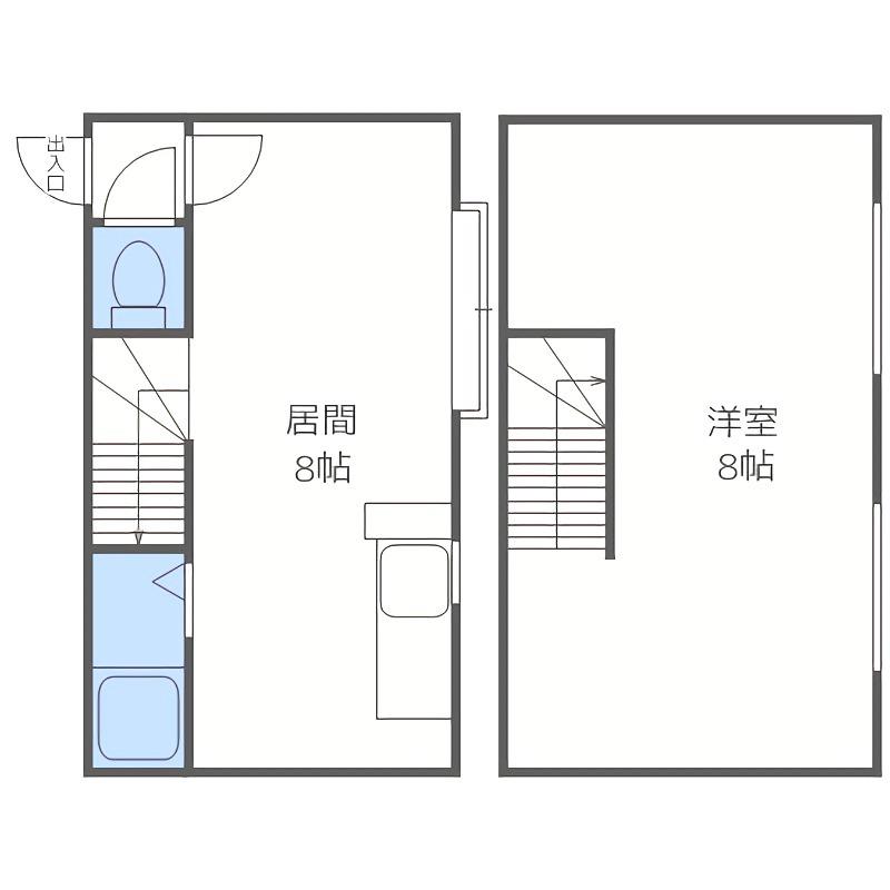 AMS水車町(1LDK/2階)の間取り写真