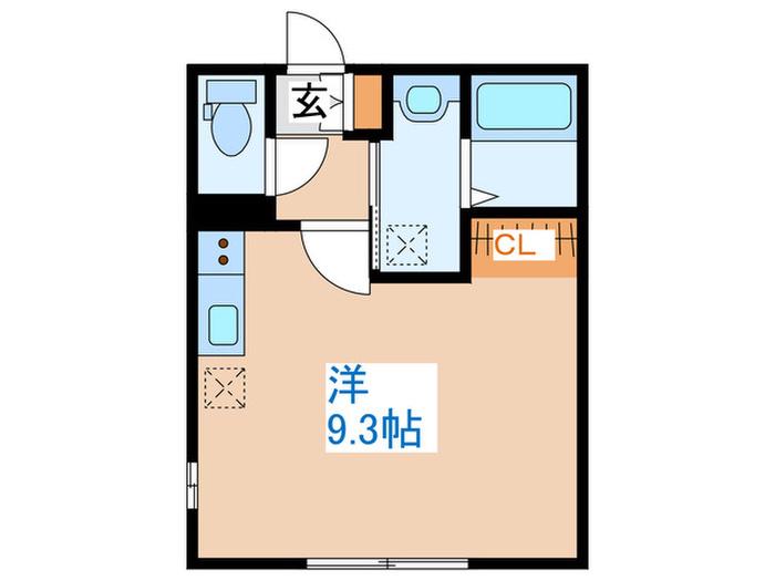 COFFRET西町北(ワンルーム/1階)の間取り写真