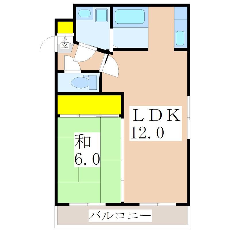 BLOOM RESIDENCE(1LDK/2階)の間取り写真