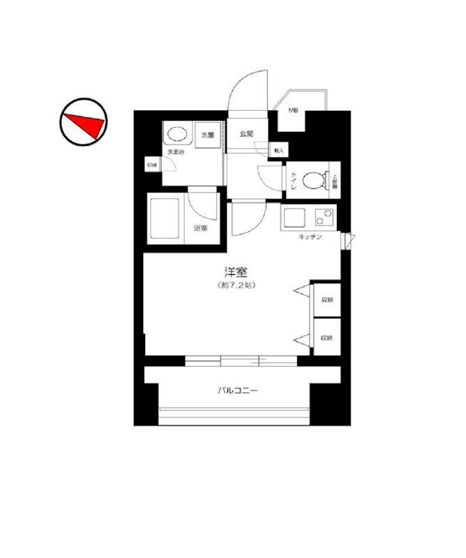 ナビウス東日本橋I番館(ワンルーム/5階)の間取り写真