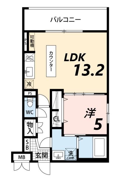 ラフィネコートII(1LDK/1階)の間取り写真