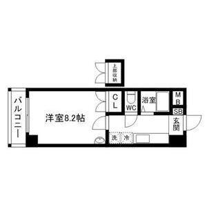 ロイヤル天神南(1K/10階)の間取り写真